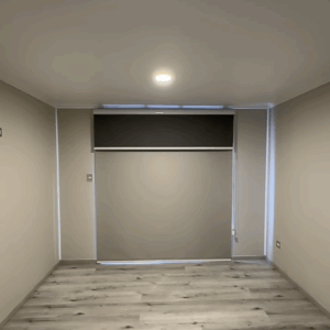 Roller Doble - Blackout Gris y Screen Grafito 3% Con Cenefa