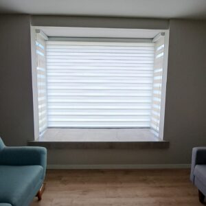 Cortinas Roller Duo Seda Blanco En Bw