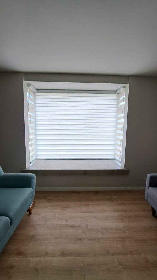 Cortinas Roller Duo Seda Blanco En Bw