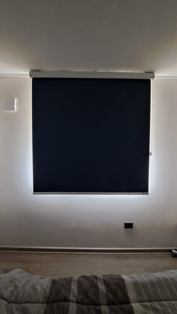 Roller Doble - Blackout Azul y Screen Beige 5% Con Cenefa - Imagen 2