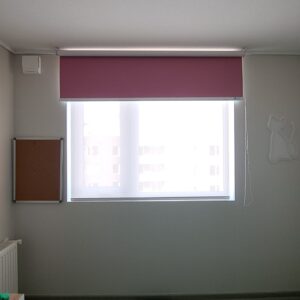 Roller Doble - Blackout Rosado y Screen Blanco 5%