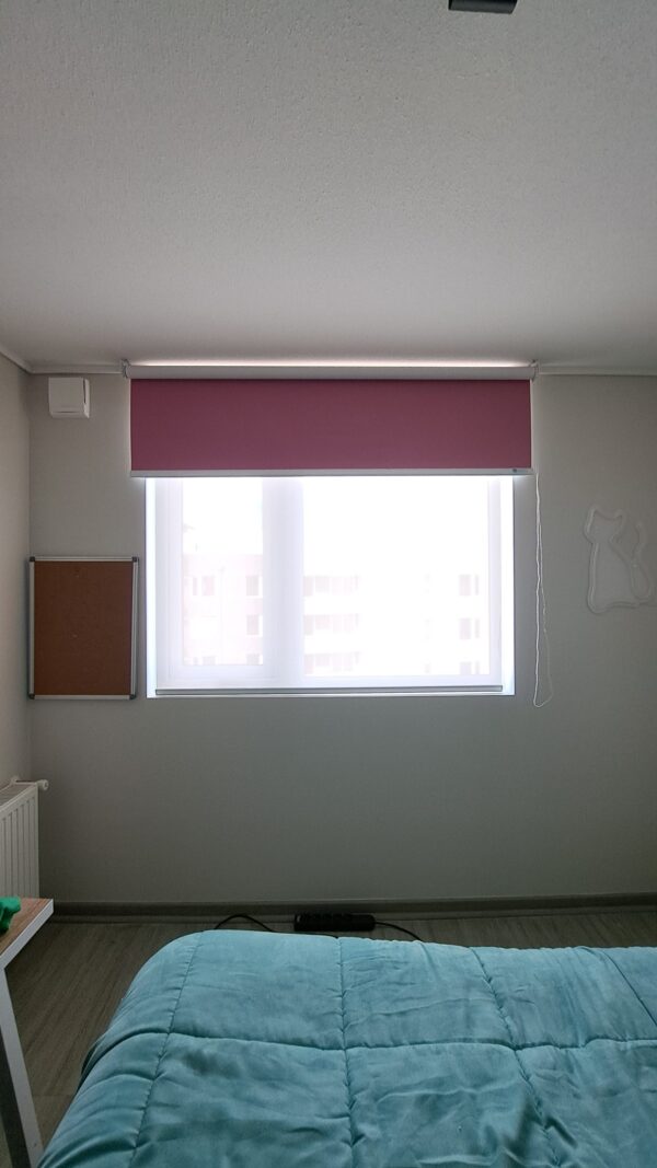 Roller Doble - Blackout Rosado y Screen Blanco 5%