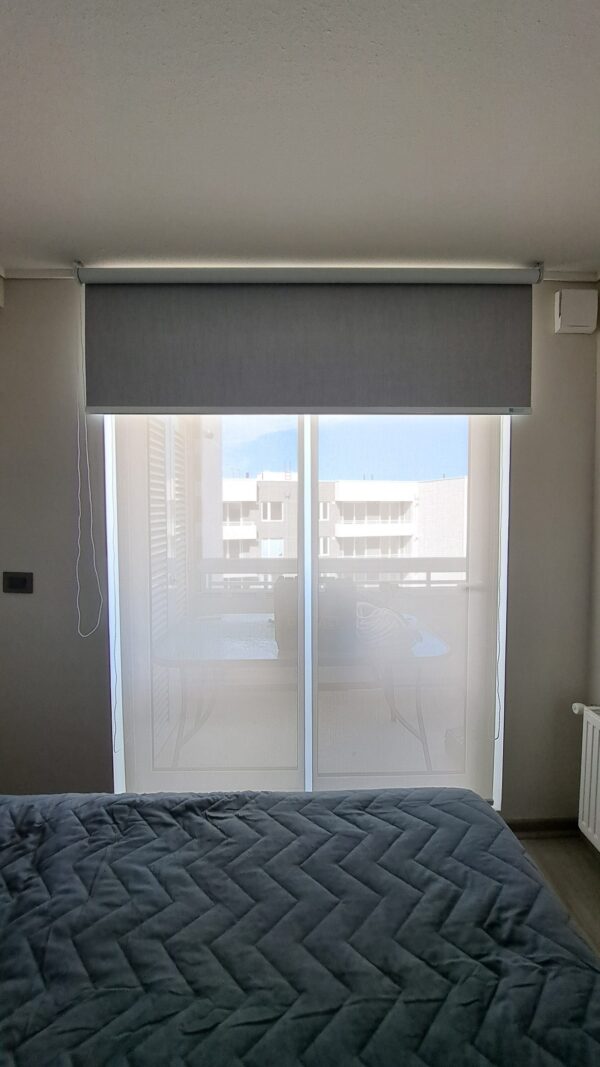 Roller Doble - Blackout Gris y Screen Blanco 5%