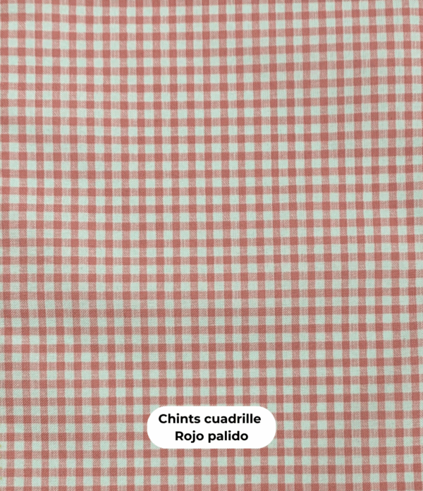 Chints Cuadrille Rojo Pálido (1,40 mts)