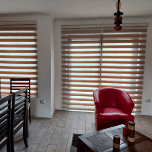 Cortinas Roller Duo Seda tostado