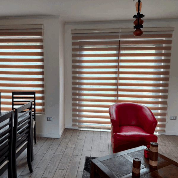 Cortinas Roller Duo Seda tostado