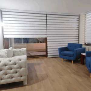 Cortinas Roller Duo Seda Blanco
