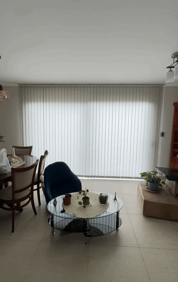 Cortinas Vertical Rustica Gris