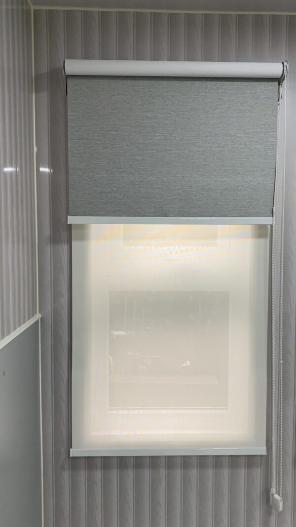 Roller Doble - Blackout Gris y Screen Blanco 5% - Imagen 4