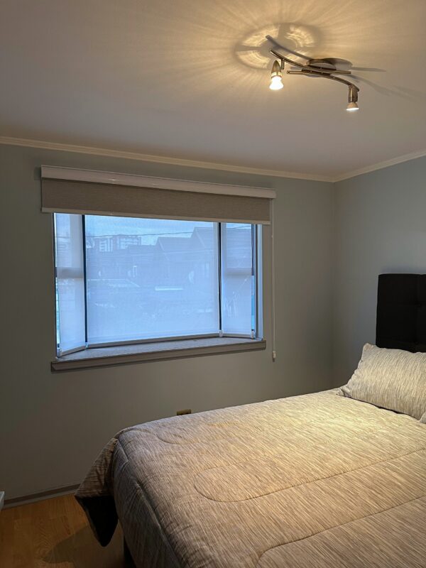 Roller Doble - Blackout Gris y Screen Blanco 5% Con Cenefa